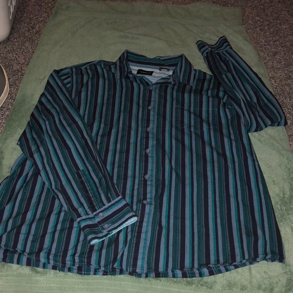 Men’s blue striped button up - Picture 1 of 3